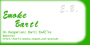 emoke bartl business card